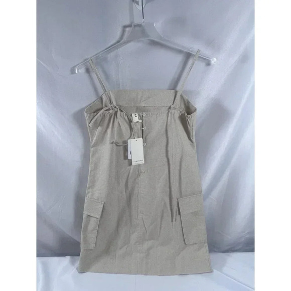 COMMENSE Cotton & Linen Pockets Cami Dress Size large NWT - Picture 8 of 8